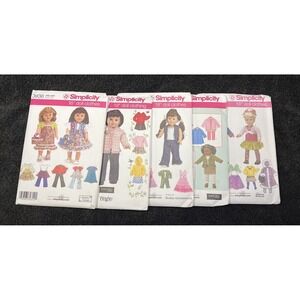 Simplicity Doll Clothes Patterns 3936, 4297, 3764, 3551, 3874 - 18" Dolls Uncut